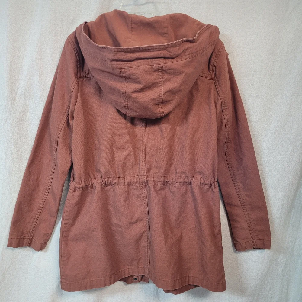 Womens SM Military Safari Anorak Hooded Jacket Utility Casual Drawstring Coat